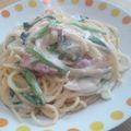 chocozukin's cooksnap of when they made エリンギとベーコンのクリームパスタ.