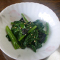 みとー's cooksnap of when they made 箸休めに・ほうれん草と海苔のごま和え。.