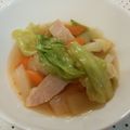 紫陽花娘's cooksnap of when they made ベーコンレタススープ.