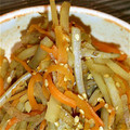 もふもふ♪♪♪'s cooksnap of when they made 塩麹の牛蒡と人参と蒟蒻のきんぴら.