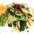 有栖川ハナ's cooksnap of when they made ベーコンとほうれん草のペペロンチーノ.