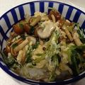 booiku's cooksnap of when they made とろとろ～♪なめこ卵とじ丼.