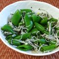 みゆみゆみゆりんご's cooksnap of when they made スナップエンドウの黒胡麻酢和え.