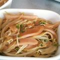 ままんき's cooksnap of when they made 魚肉ソーセージともやしのオイマヨ炒め.