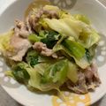 hakobetet's cooksnap of when they made 豚こまとキャベツとニラのうま塩煮.