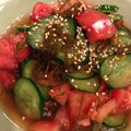 mamaぽん☆'s cooksnap of when they made トマトともずくときゅうりの酢の物.