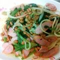 美保子0220's cooksnap of when they made 納豆とホウレン草の和風パスタ.