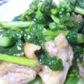 mina7's cooksnap of when they made ☆菜の花と鶏肉の香味炒め☆.