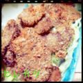 _ハチドリ's cooksnap of when they made ヘルシーとんかつ(揚げない/卵なし）.