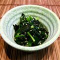 ぼのぼの25's cooksnap of when they made ホウレン草と韓国海苔の胡麻油和え.