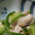 maroyan's cooksnap of when they made きゅうりとササミの梅肉あえ.