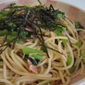 kou2091's cooksnap of when they made 小松菜とじゃこの和風スパゲティ.
