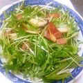 水あめちゃん's cooksnap of when they made 水菜のサラダ☆ベーコンとキノコ和え.
