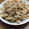 ひなころりん's cooksnap of when they made たけのこ＆ひき肉炒め✿ฺカレー風味✿ฺ.