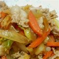 miyabi5's cooksnap of when they made 野菜たっぷりしょうが焼.