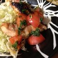 ももたろ284's cooksnap of when they made グリルチキンの大葉＆トマトソース添え.
