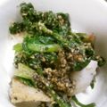 ユーロン's cooksnap of when they made ほうれん草とちくわの胡麻和え.