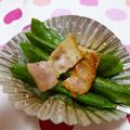 びんび❤'s cooksnap of when they made スナップえんどうのベーコン炒め.