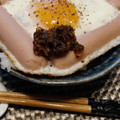 ひっこ's cooksnap of when they made 簡単魚ニソ目玉焼き丼☆卵炒め☆節約☆朝食.