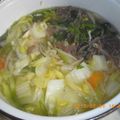 ぽんlove's cooksnap of when they made 鍋キューブでパパッとポカポカ★鶏鍋～.