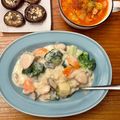 こつゆ514's cooksnap of when they made 鶏肉と木の子のホワイトシチュー.