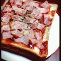 saoriiin☆'s cooksnap of when they made BBQソース風？！トースト.