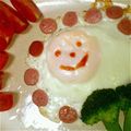 まかべん's cooksnap of when they made 子どもが喜ぶ♪おひさま目玉焼き.