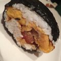 夏は短パン's cooksnap of when they made こしょうがポイント☆ポーク玉子おにぎり.