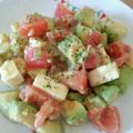 まこみず's cooksnap of when they made アボカドとトマトとチーズのわさび塩麹あえ.