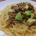 bee888's cooksnap of when they made アボカド納豆パスタ。.