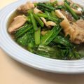 ３児ママCafe's cooksnap of when they made 小松菜と鶏の辛子煮びたし.