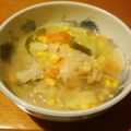 雪睡蓮's cooksnap of when they made 大根とコーンの春雨スープ.