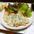 かずさくり's cooksnap of when they made 鮭のムニエルx小松菜ソース.