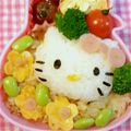 あいたんママ☆'s cooksnap of when they made キティちゃんのお弁当♪　（キャラ弁）.