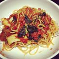 シャム山の嫁's cooksnap of when they made ほうれんそうとツナのトマトパスタ☆.