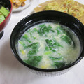 miyuki12's cooksnap of when they made ほっこり☆ほうれん草と卵のお吸い物.