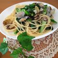 かおpon's cooksnap of when they made 小松菜とあさりのパスタ.