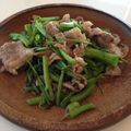 くるちん's cooksnap of when they made びっくりおいしい！クレソンと豚肉の炒め.