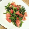 にょろにょろ☆'s cooksnap of when they made 春菊の美味しいサラダwithトマト☆.