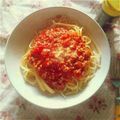あず▶◀'s cooksnap of when they made 懐かしの味★給食のミートソース・スパ.