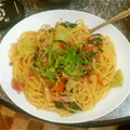 ジュジュ・アクビ's cooksnap of when they made トマトとほうれん草の和風ペペロンチーノ.