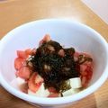 ちびさと☆'s cooksnap of when they made 簡単冷奴☆もずく豆腐トマト.