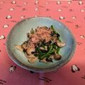 龍青空ママ's cooksnap of when they made お弁当にも♪ほうれん草としめじのおひたし.