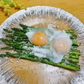 ルパンのかあさん☆彡's cooksnap of when they made アスパラを温泉卵でとろーっとサラダ.