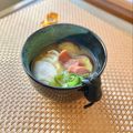 キンプリ's cooksnap of when they made 薩摩芋とウインナーの月見ほっこり味噌汁.