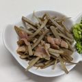 新妻あや's cooksnap of when they made ごぼうとハムの旨塩きんぴら☆.