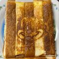 ★なみ☆'s cooksnap of when they made パンの耳で☆しましまホットサンド.