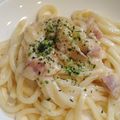 とも☆♪☆♪'s cooksnap of when they made *簡単♪全卵DE☆カルボナーラうどん*.