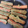 ぷちしろ's cooksnap of when they made お弁当に♪カニカマの青のり焼き.