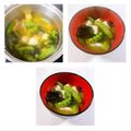 みぽぽ37's cooksnap of when they made スナップえんどう・豆腐・わかめのお味噌汁.
